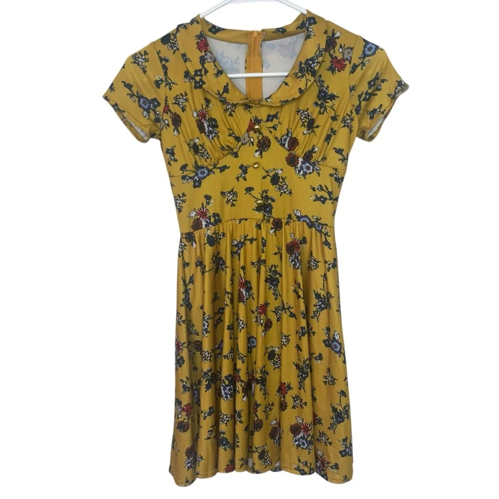 Weissman Showtime Under The Boardwalk 13036 Dance Costume floral print dress - Picture 2 of 8